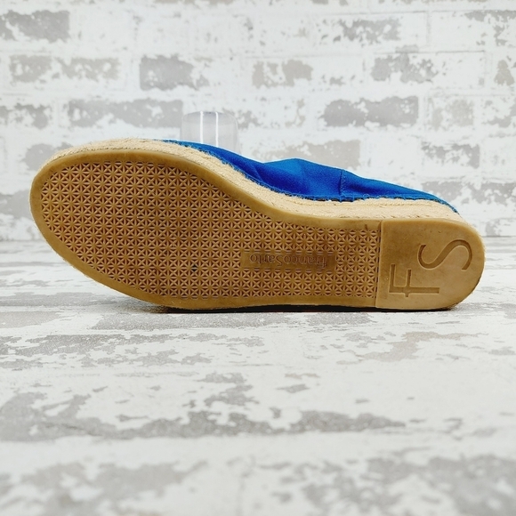 Franco Sarto Bule Leather Slip On Wedge Mules Shoes V470 - Picture 8 of 13